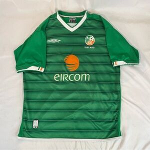 Ireland Team 2001-2003 Vintage Home Football Shirt Jersey Umbro Men’s Size L